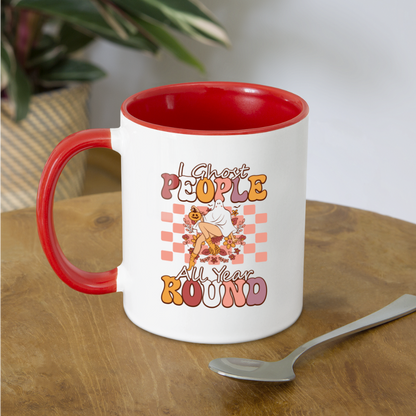 I Ghost People All Year Round Coffee Mug - white/red