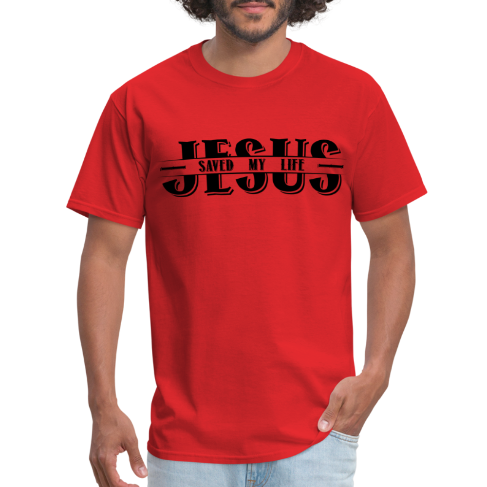 Jesus Saved My Life T-Shirt - red