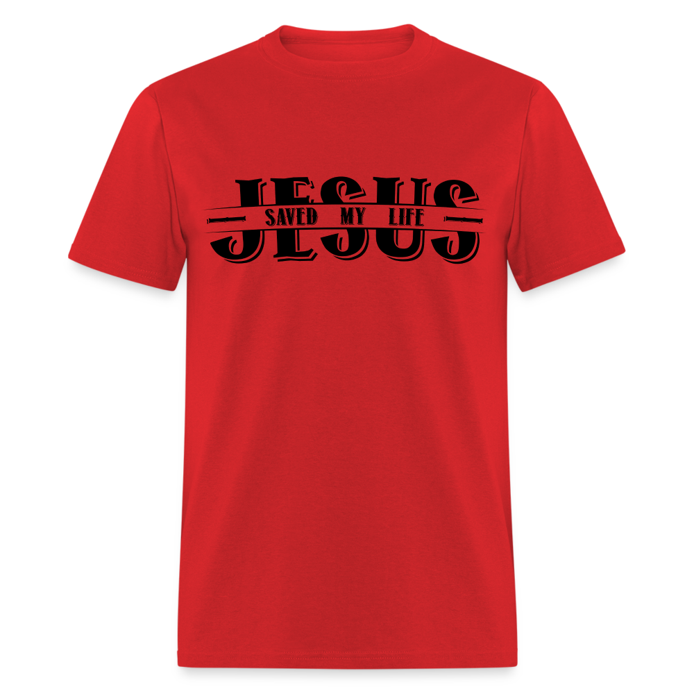 Jesus Saved My Life T-Shirt - red