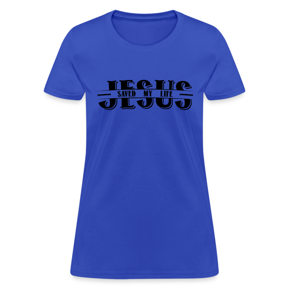 Jesus Saved My Life Women's T-Shirt - royal blue