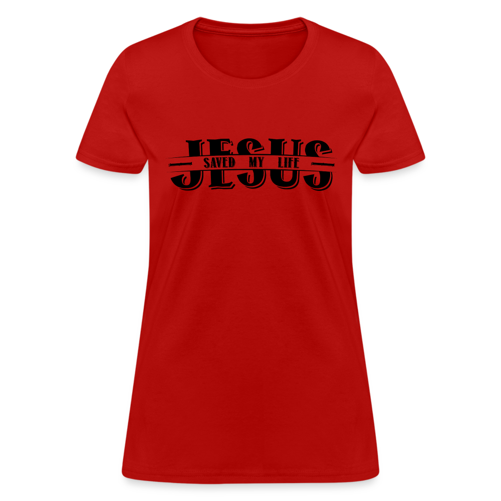 Jesus Saved My Life Women's T-Shirt - red
