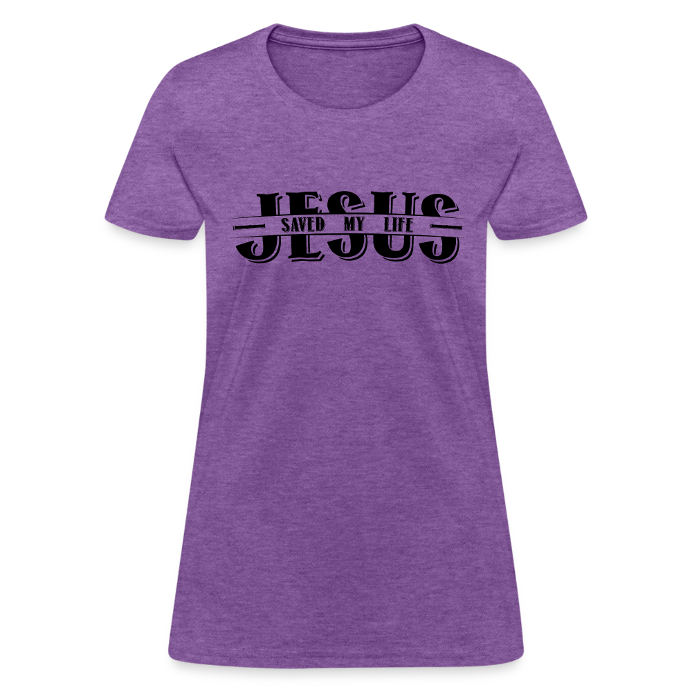 Jesus Saved My Life Women's T-Shirt - purple heather