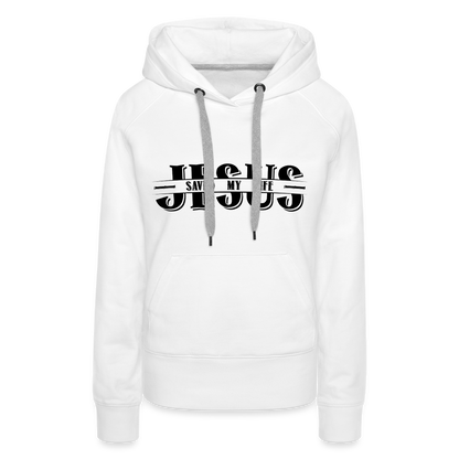 Jesus Saved My Life Women’s Premium Hoodie - white