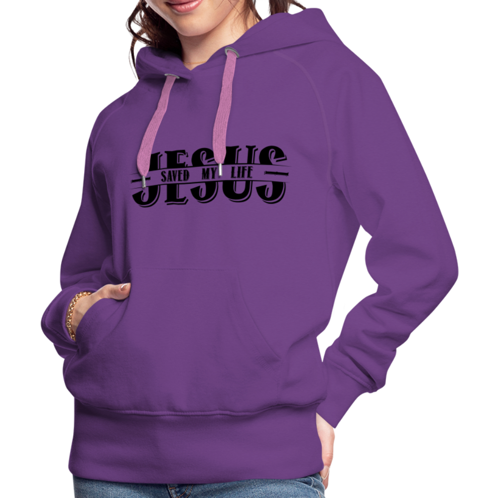 Jesus Saved My Life Women’s Premium Hoodie - purple 