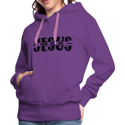 Jesus Saved My Life Women’s Premium Hoodie - purple 