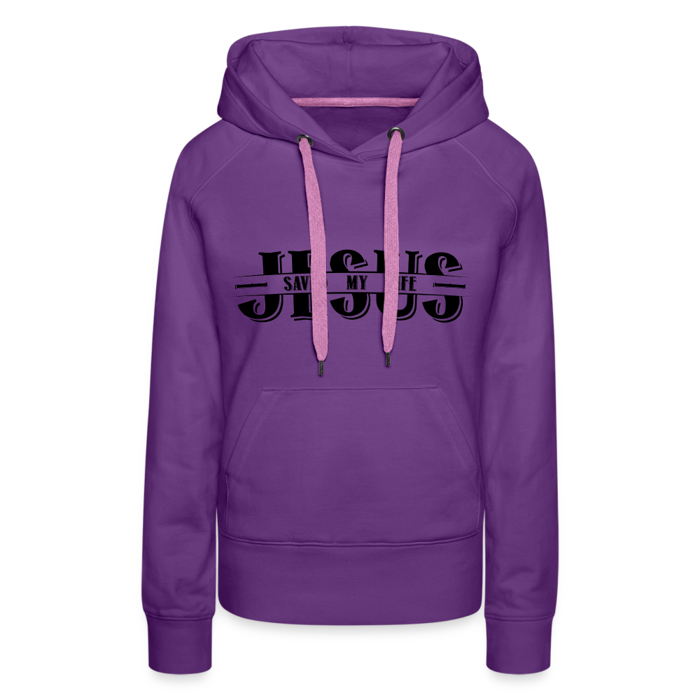 Jesus Saved My Life Women’s Premium Hoodie - purple 