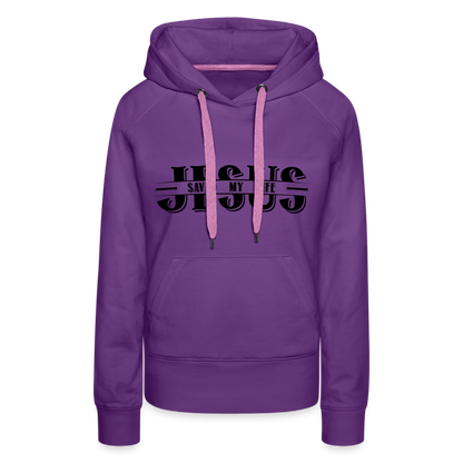 Jesus Saved My Life Women’s Premium Hoodie - purple 