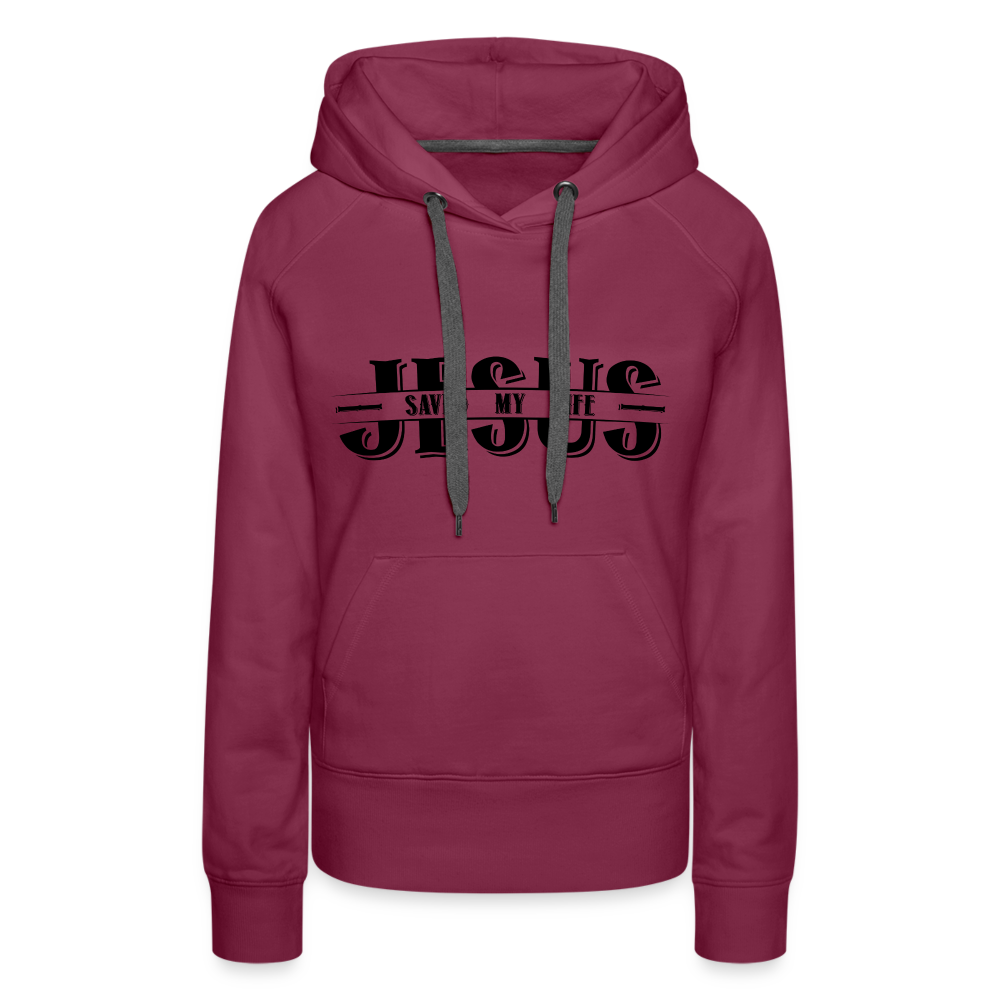 Jesus Saved My Life Women’s Premium Hoodie - burgundy