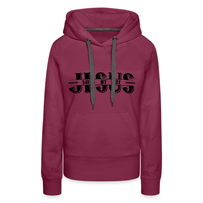 Jesus Saved My Life Women’s Premium Hoodie - burgundy