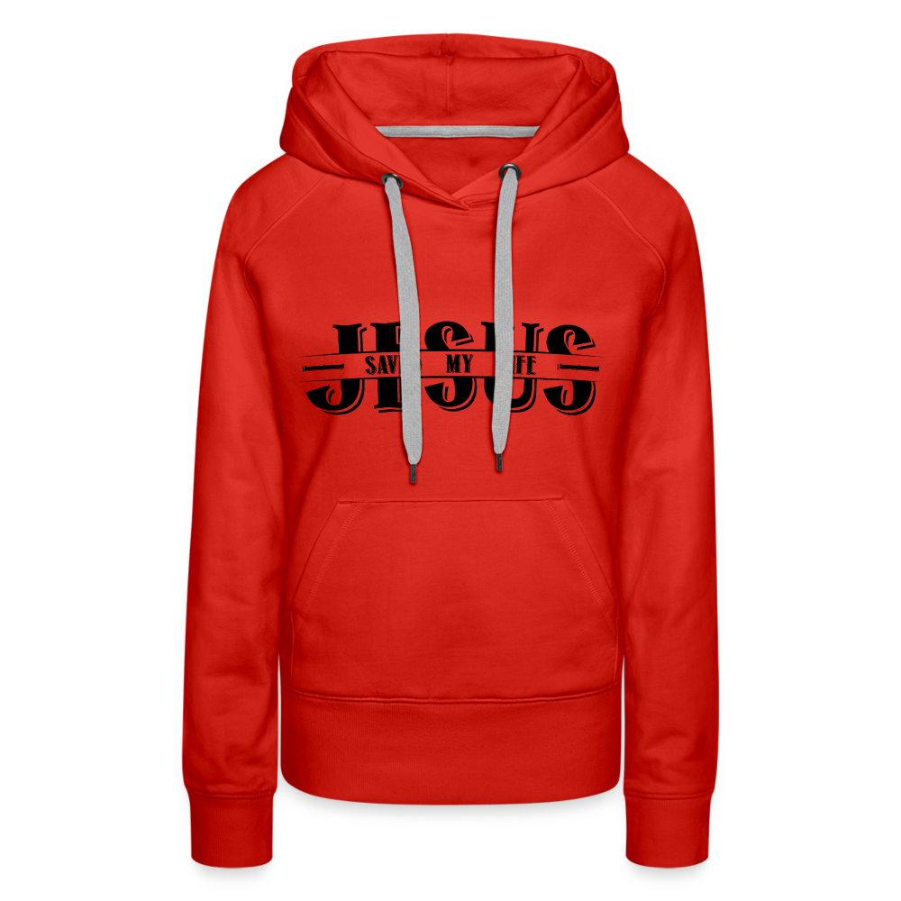 Jesus Saved My Life Women’s Premium Hoodie - red