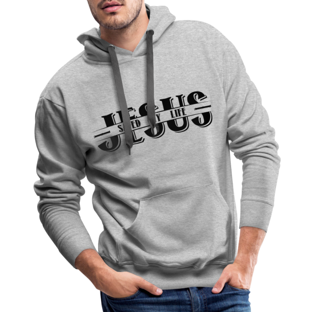 Jesus Saved My Life Men’s Premium Hoodie - heather grey