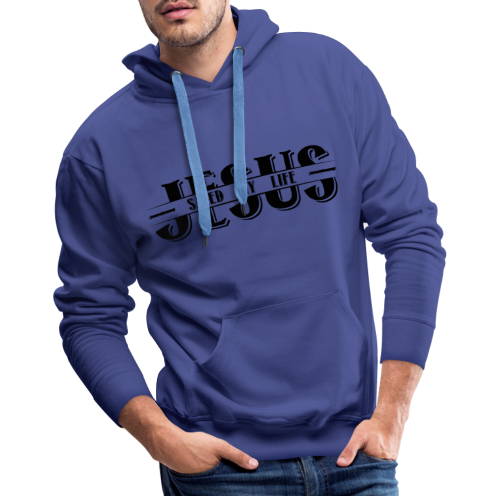 Jesus Saved My Life Men’s Premium Hoodie - royal blue