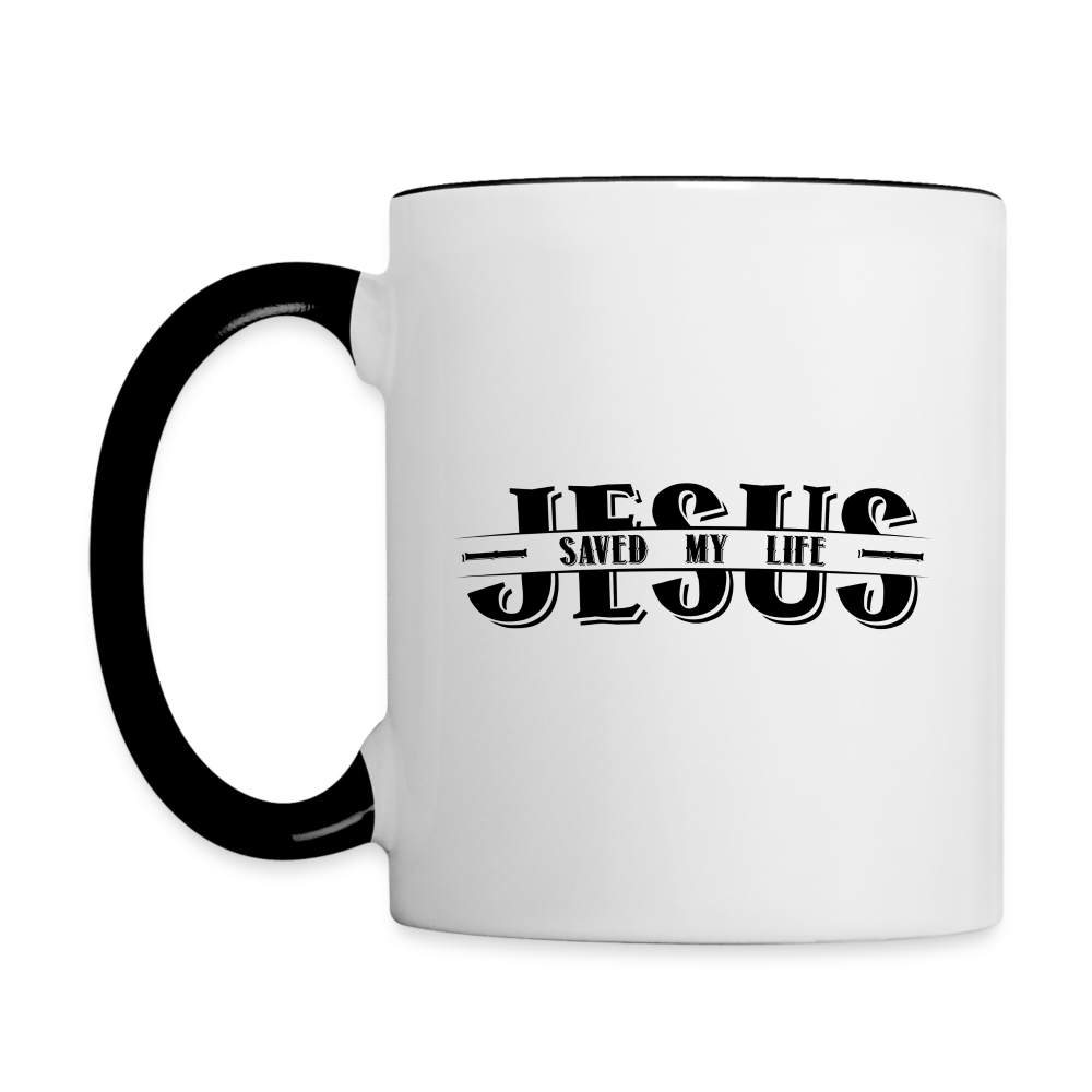Jesus Saved My Life Coffee Mug - white/black