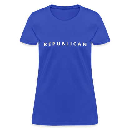 Republican Women's T-Shirt (White Letters) - royal blue