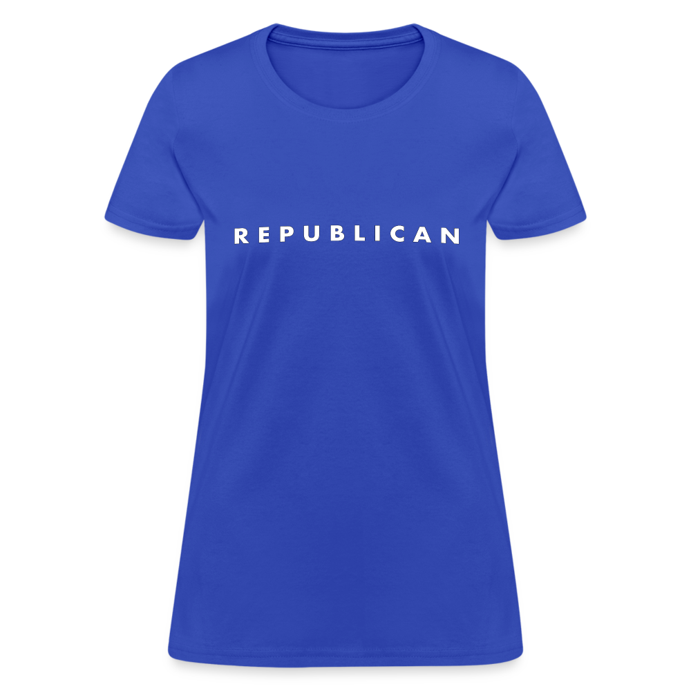 Republican Women's T-Shirt (White Letters) - royal blue