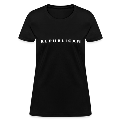 Republican Women's T-Shirt (White Letters) - black