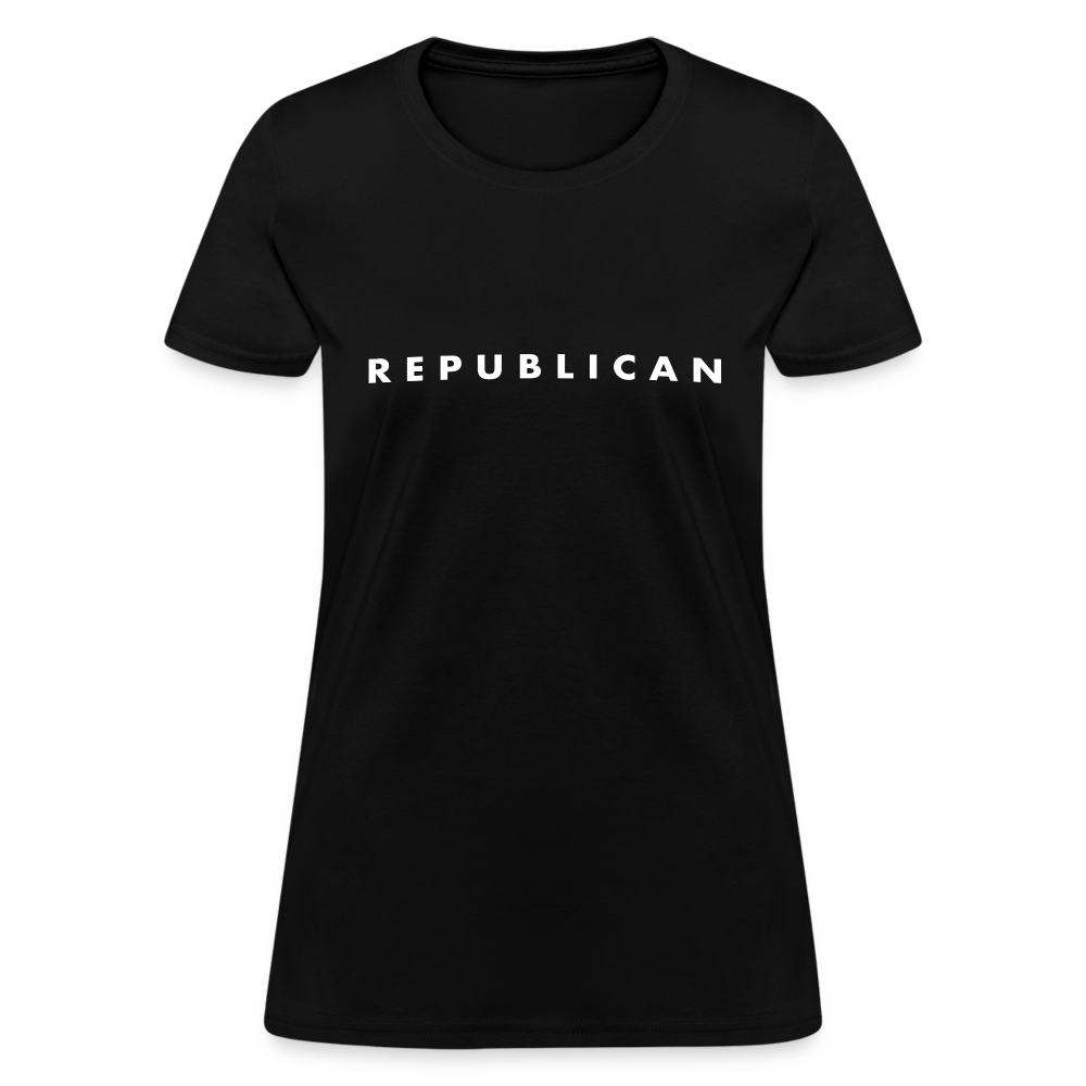 Republican Women's T-Shirt (White Letters) - black