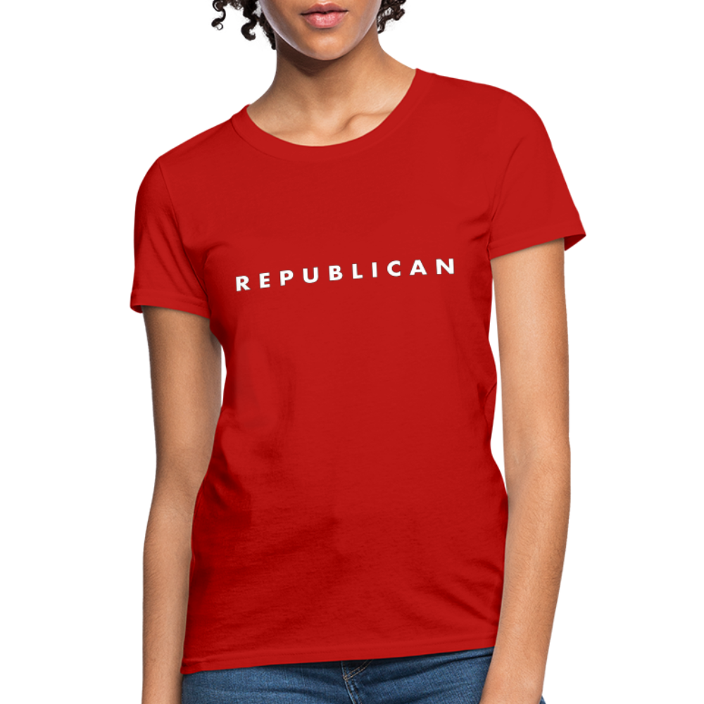 Republican Women's T-Shirt (White Letters) - red