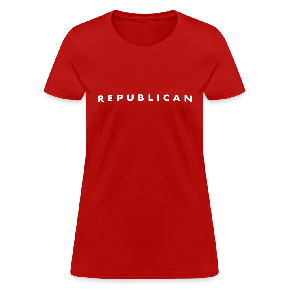 Republican Women's T-Shirt (White Letters) - red