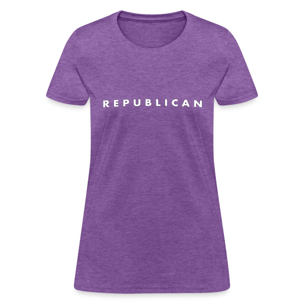 Republican Women's T-Shirt (White Letters) - purple heather