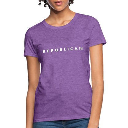 Republican Women's T-Shirt (White Letters) - purple heather