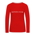 Republican Women's Premium Long Sleeve T-Shirt (White Letters)