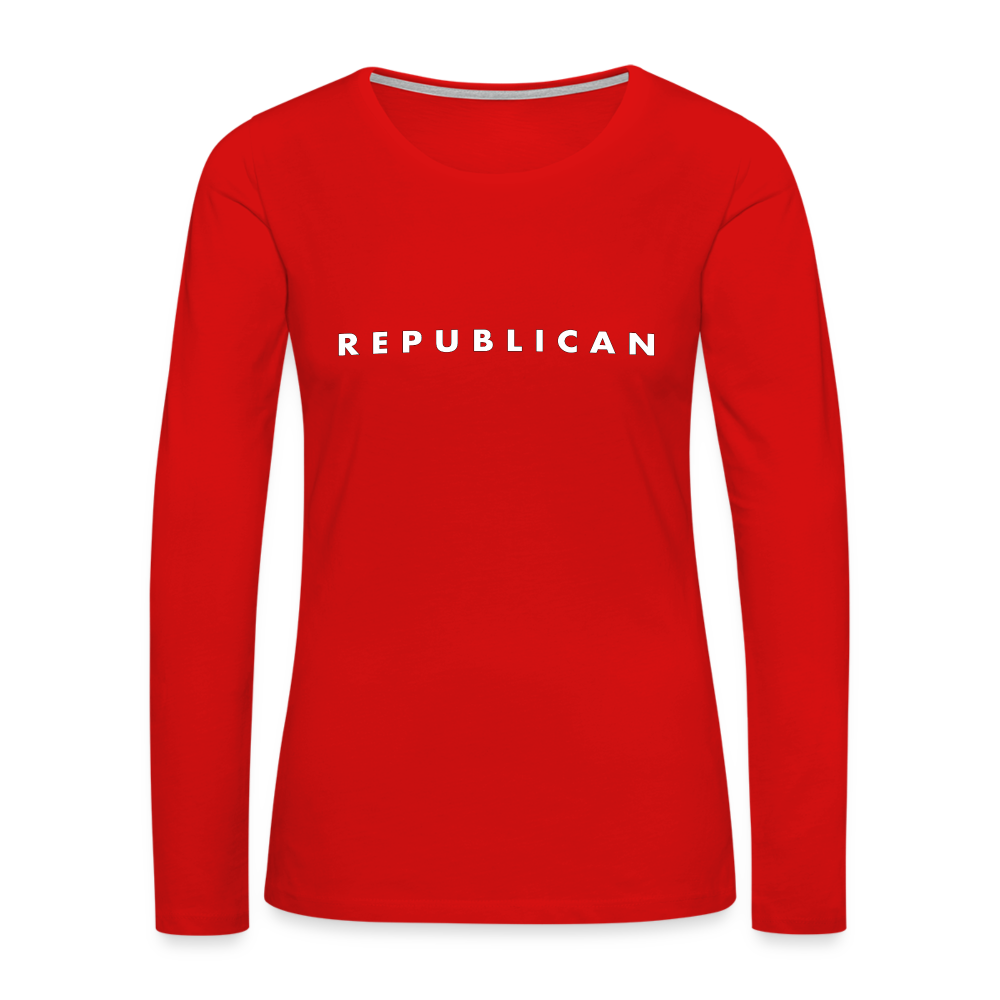 Republican Women's Premium Long Sleeve T-Shirt - red