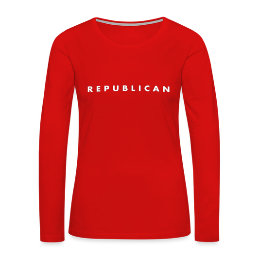 Republican Women's Premium Long Sleeve T-Shirt - red