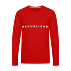 Republican Men's Premium Long Sleeve T-Shirt (White Letters)