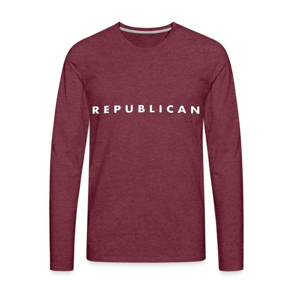 Republican Men's Premium Long Sleeve T-Shirt - heather burgundy