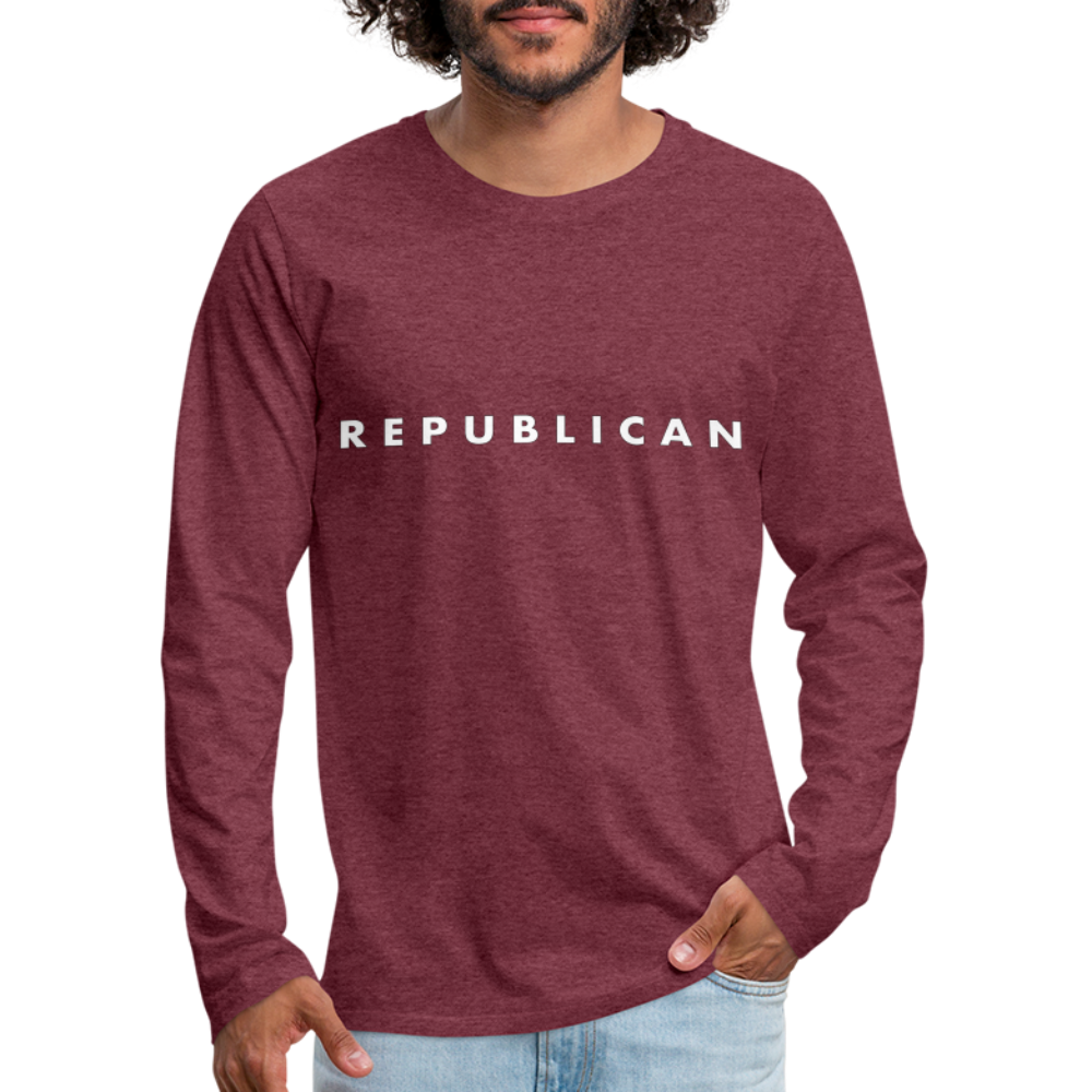 Republican Men's Premium Long Sleeve T-Shirt - heather burgundy