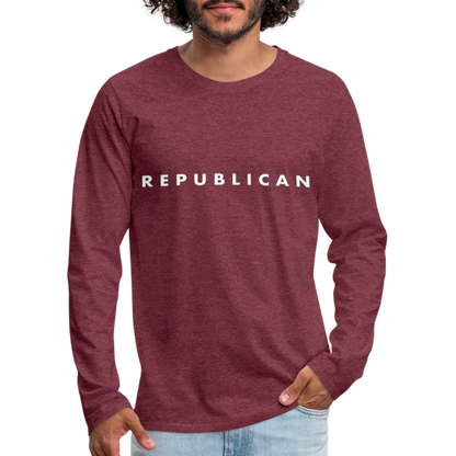 Republican Men's Premium Long Sleeve T-Shirt - heather burgundy