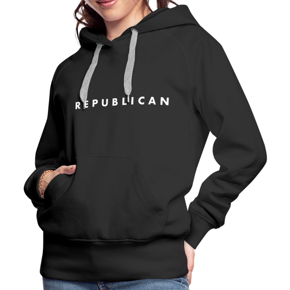 Republican Women’s Premium Hoodie (White Letters) - black