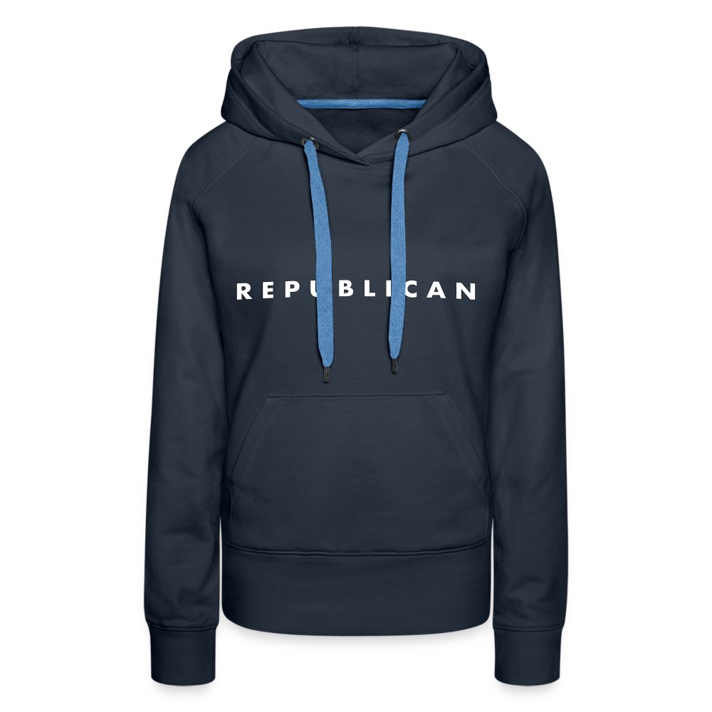 Republican Women’s Premium Hoodie (White Letters) - navy