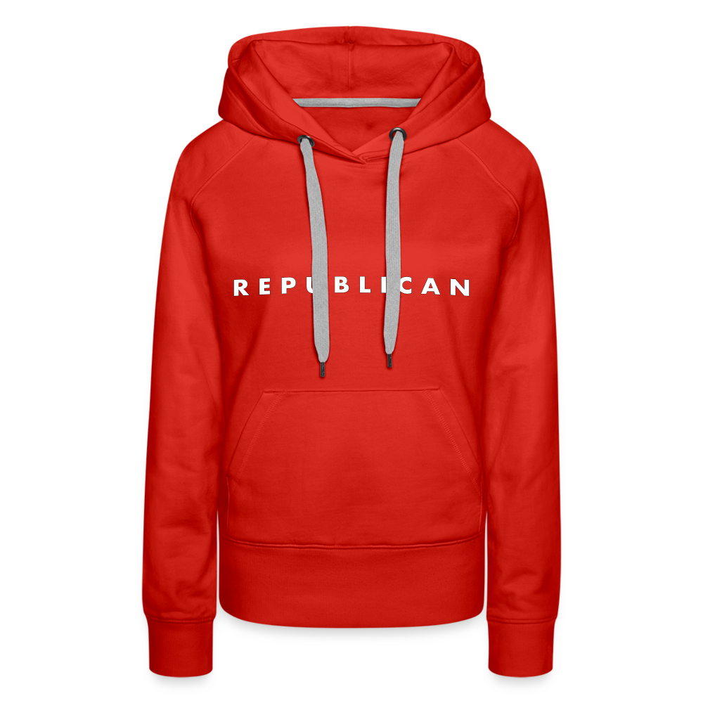 Republican Women’s Premium Hoodie (White Letters) - red