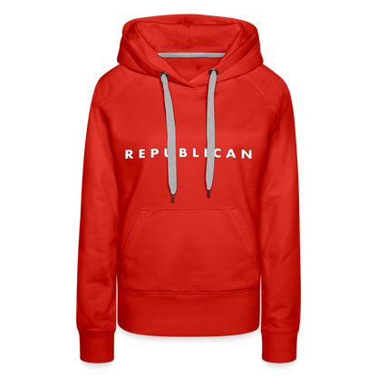 Republican Women’s Premium Hoodie (White Letters) - red