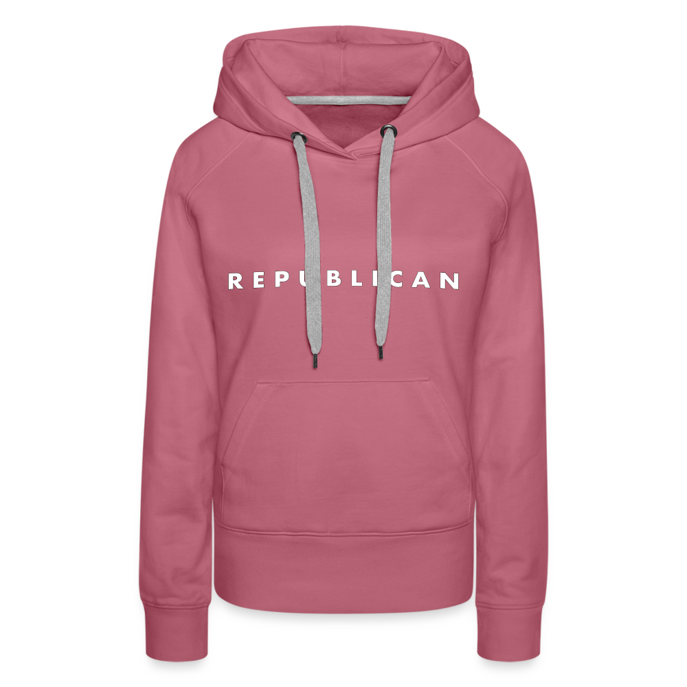 Republican Women’s Premium Hoodie (White Letters) - mauve