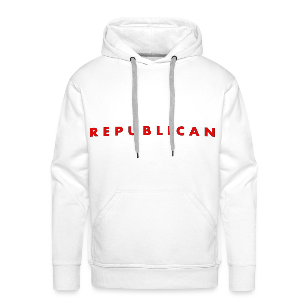 Republican Men’s Premium Hoodie (Red Letters) - white