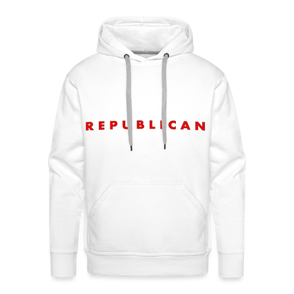 Republican Men’s Premium Hoodie (Red Letters) - white