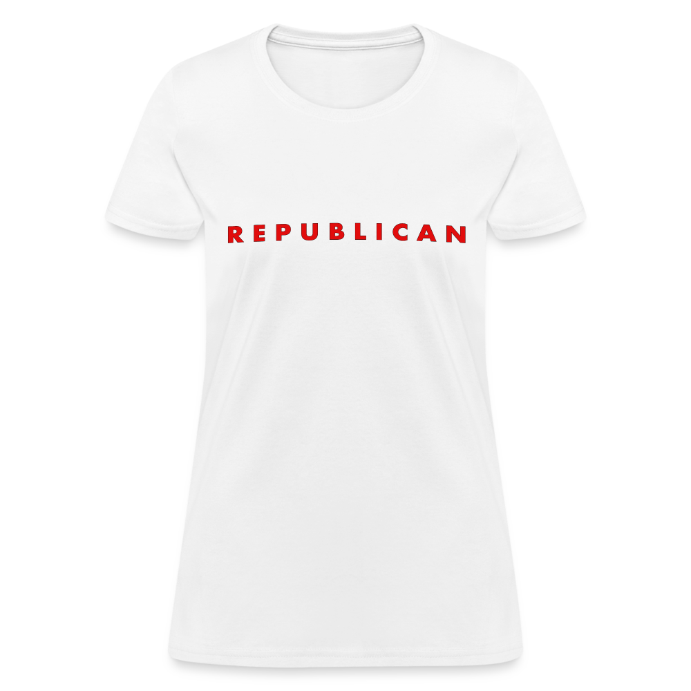 Republican Women's T-Shirt (Red Letters) - white