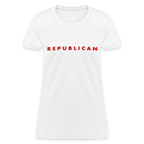 Republican Women's Contoured T-Shirt (Red Letters)