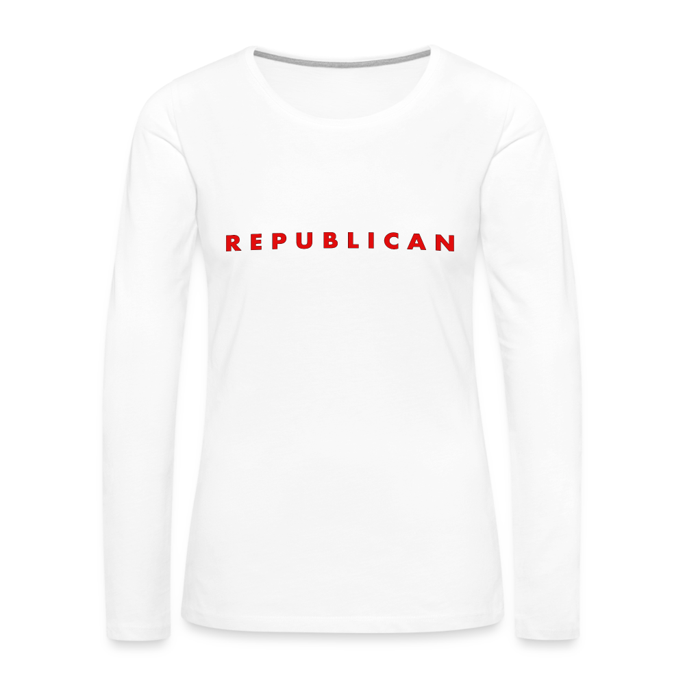 Republican Women's Premium Long Sleeve T-Shirt - white