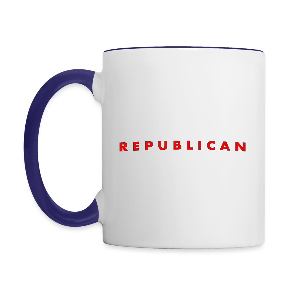 Republican Coffee Mug - white/cobalt blue
