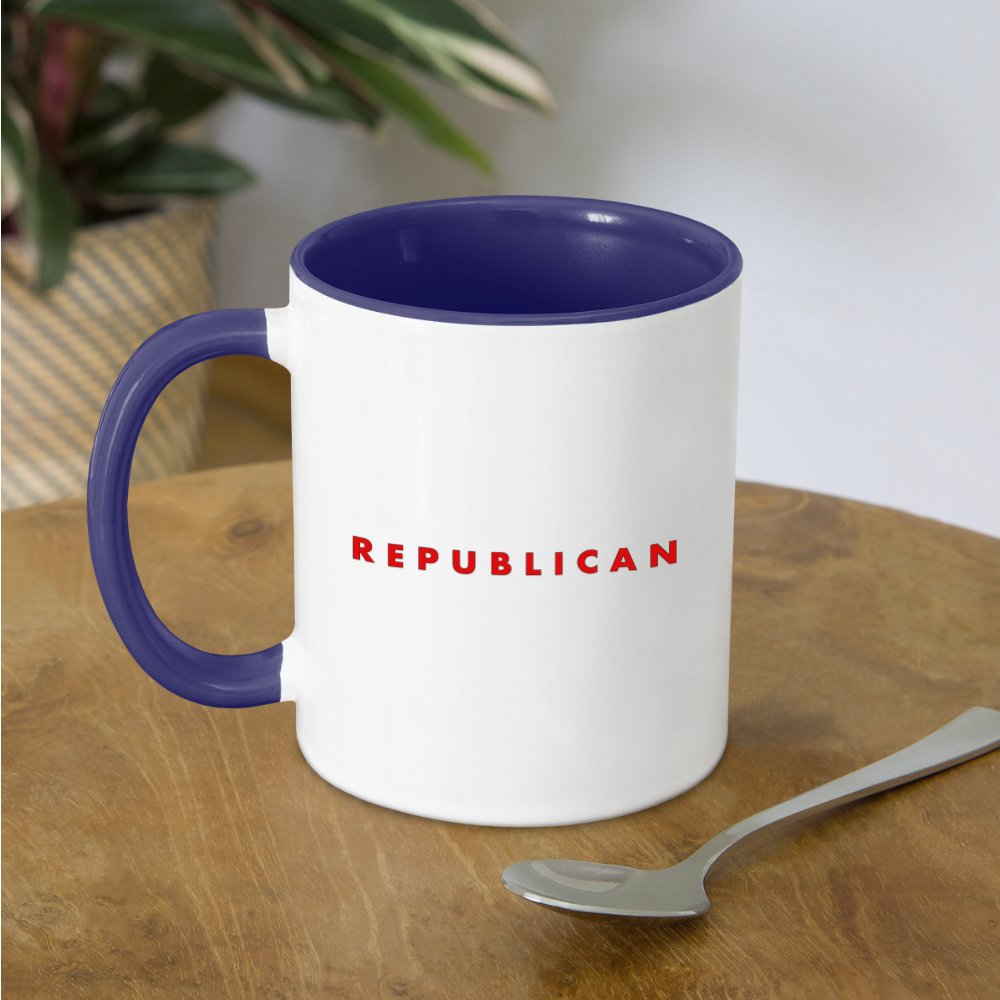 Republican Coffee Mug - white/cobalt blue