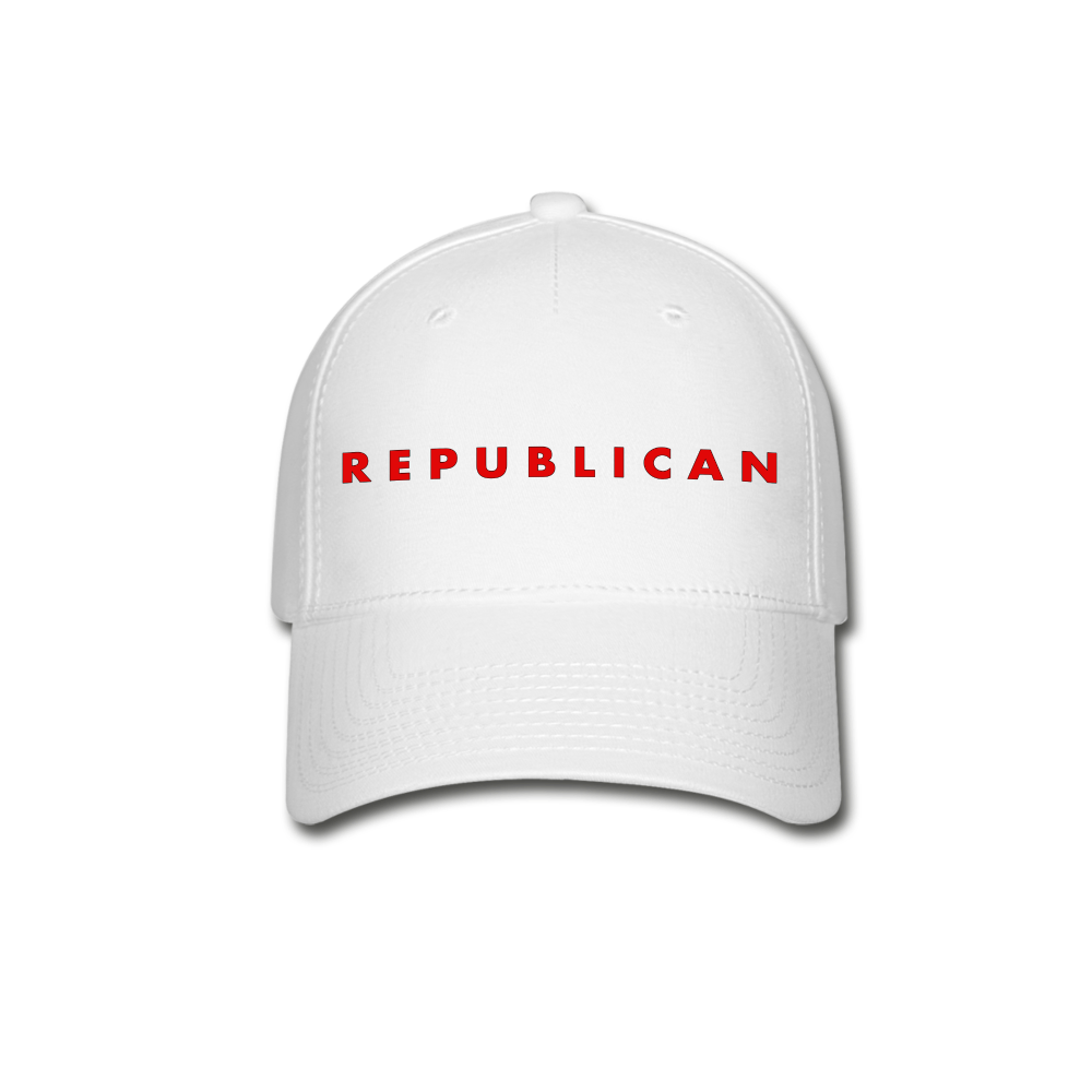 Republican Baseball Cap (Red Letters) - white