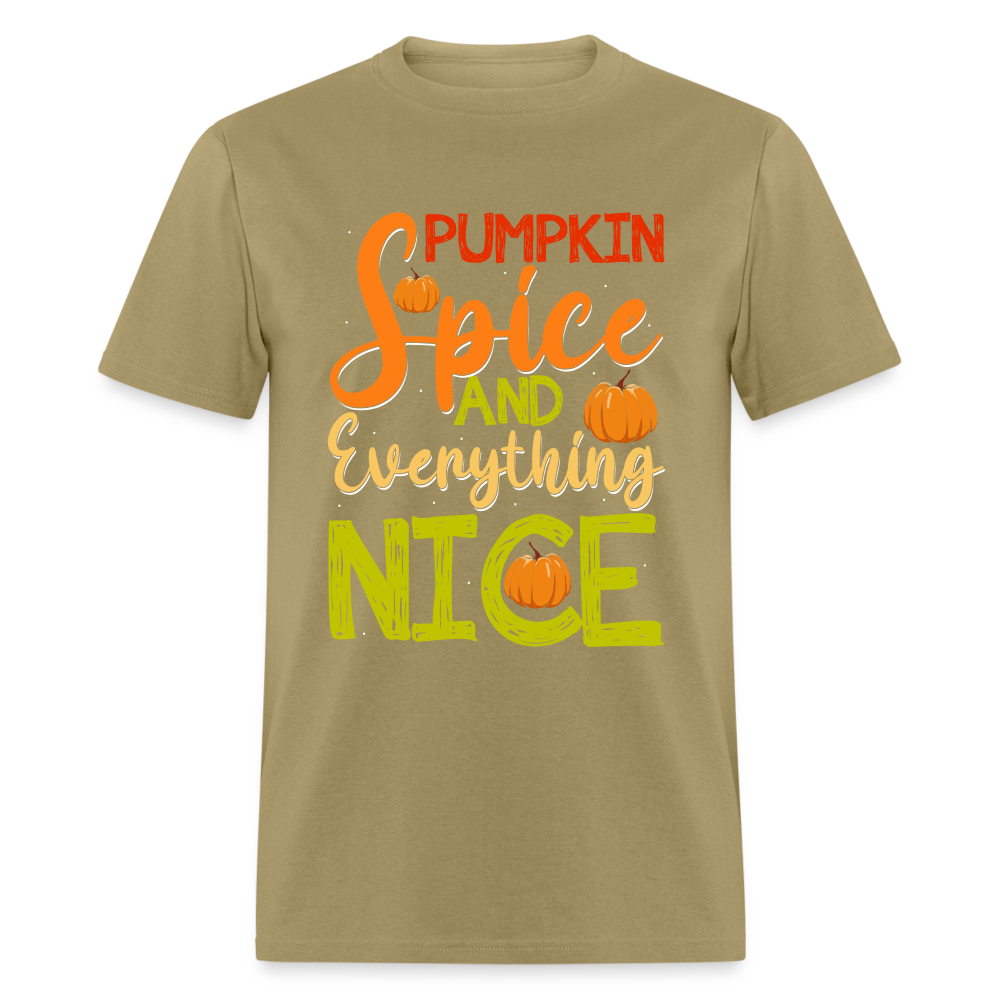 Pumpkin Spice and Everything Nice T-Shirt - khaki