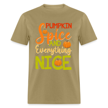 Pumpkin Spice and Everything Nice T-Shirt - khaki