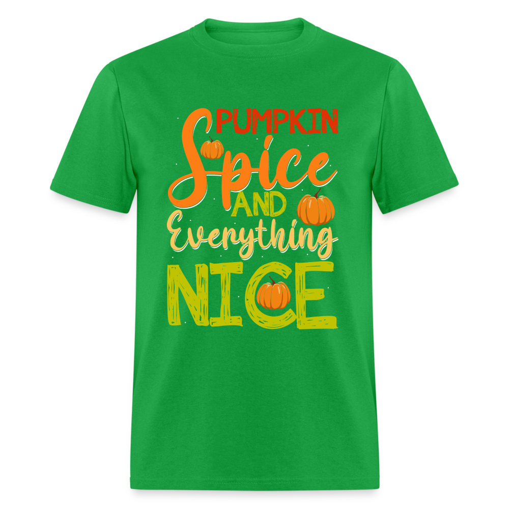 Pumpkin Spice and Everything Nice T-Shirt - bright green