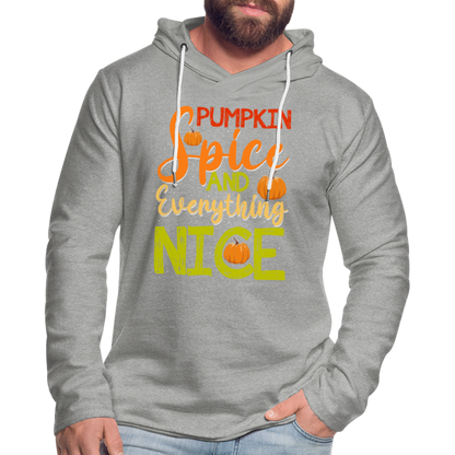 Pumpkin Spice and Everything Nice Lightweight Terry Hoodie - heather gray