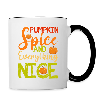 Pumpkin Spice and Everything Nice Coffee Mug - white/black